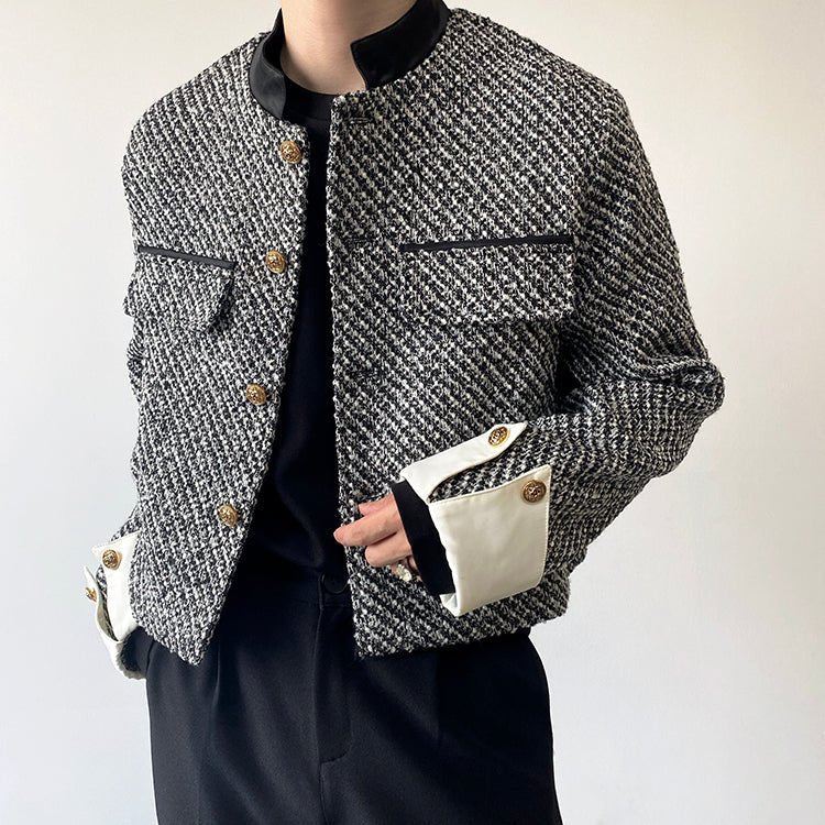 gray tweed jacket gm4236