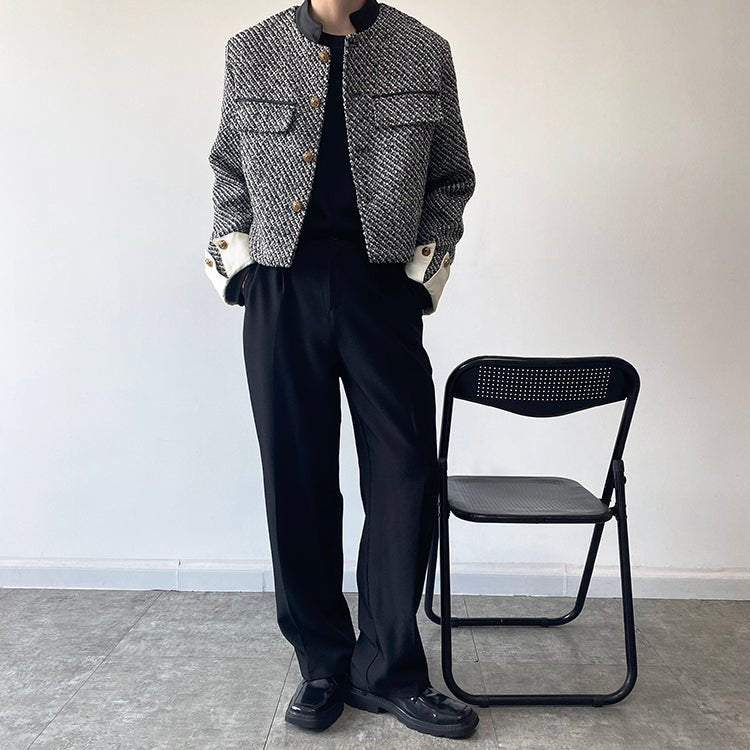 gray tweed jacket gm4236