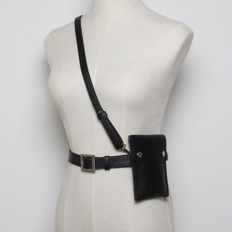 Layered mini bag with leather belt gm2585